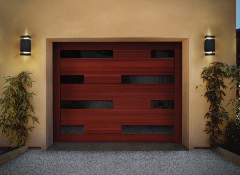 Installed Reserve Wood Collection Modern Series Garage Door