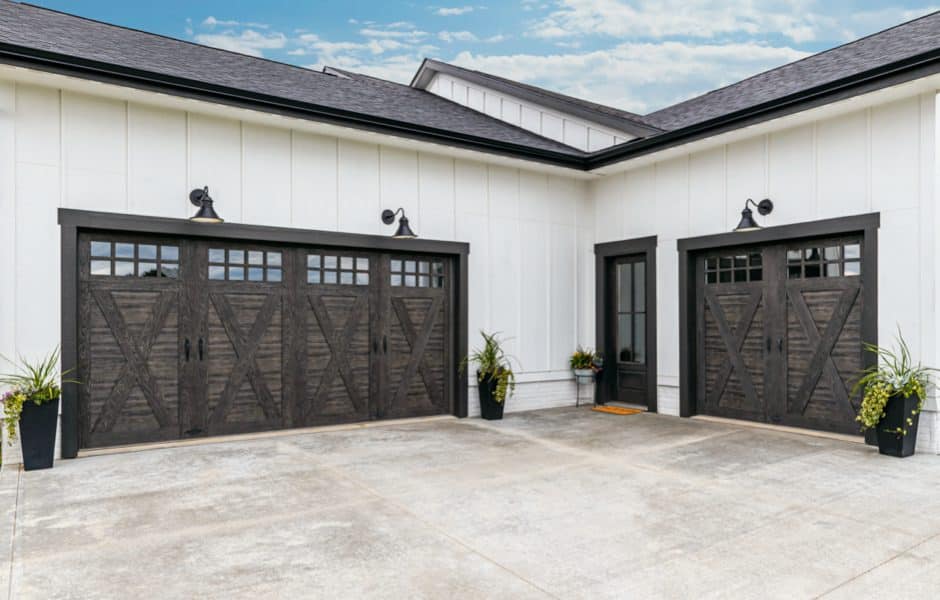 House with garage doors