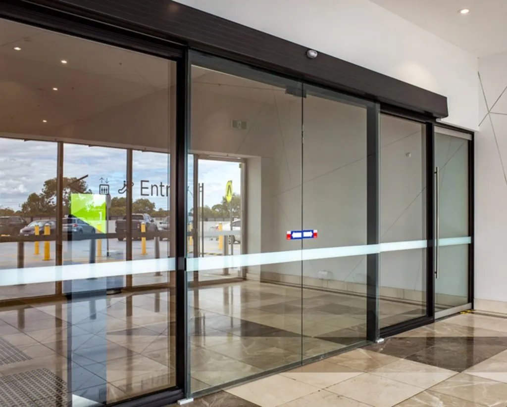 Commercial sliding door