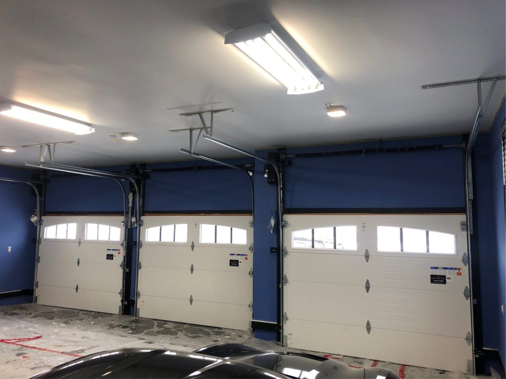 Sectional garage door residential